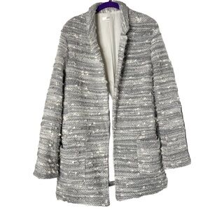 Drew Open Blazer Acrylic, Wool, Cotton Lined Nubby Material SZ L